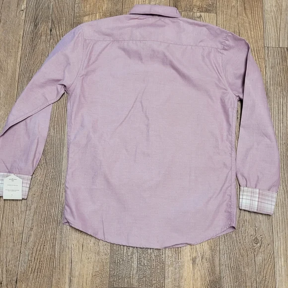 Craft + flow mens shirt button down light wash maroon M Only Left - Picture 6 of 6